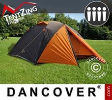Namiot campingowy Xplorer, 4-osobowy, Pomaranczowy/Ciemny szary